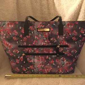 Calvin Klein Large Grey Floral Nylon Tote - New!